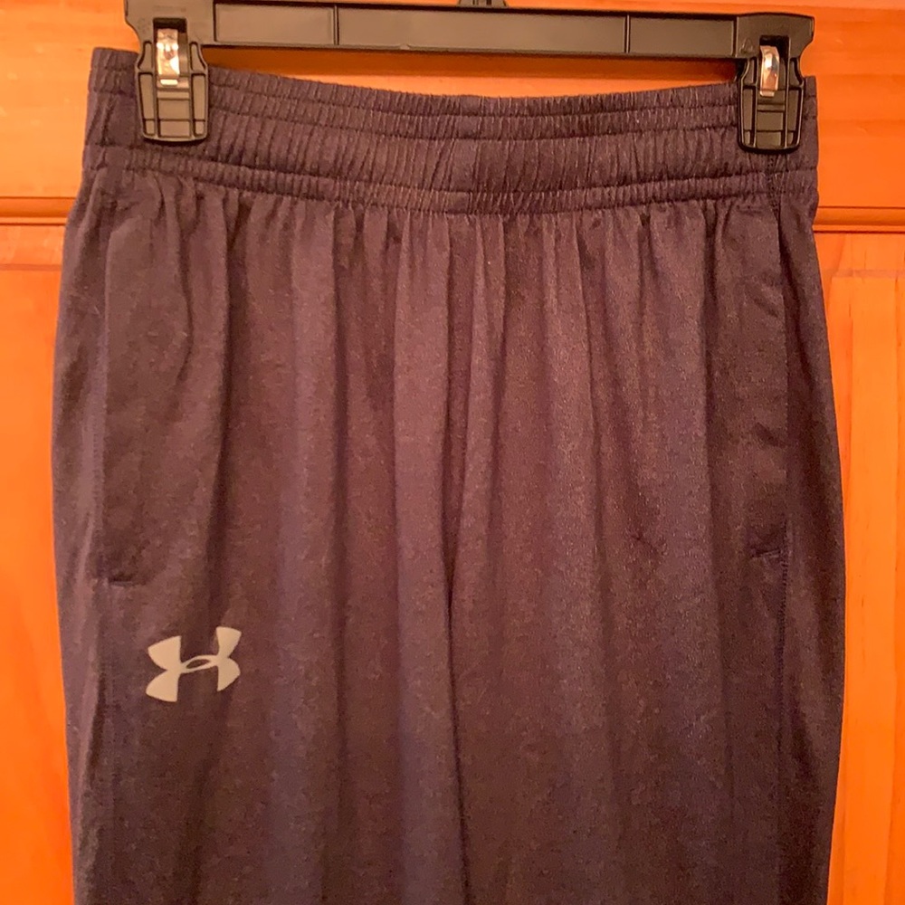 UA lightweight sweats, navy blue heathered
